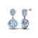 7 CTW Sky Blue Topaz & Micro VS/SI Diamond Earrings - 2