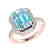 6.03 CTW Sky Blue Topaz & Micro Pave VS/SI Diamond Halo - 2