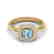 1.16 CTW Sky Blue Topaz & Micro VS/SI Diamond Ring