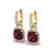 7 CTW Garnet & Micro Pave VS/SI Diamond Earrings 18K