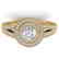 1.15 CTW Certified VS/SI Diamond Art Deco Halo Ring 18K
