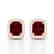 2.50 CTW Garnet & Micro Pave VS/SI Diamond Halo