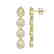 6.2 CTW Opal & Diamond Halo Earrings 10K Yellow Gold - 2