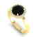 2 CTW Halo VS/SI Diamond Micro Pave Ring 18K Yellow - 2