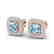 2.16 CTW Sky Blue Topaz & Micro VS/SI Diamond Earrings