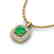 1.08 CTW Emerald & Micro VS/SI Diamond Necklace Halo - 2
