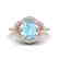 2 CTW Aquamarine & Micro Pave VS/SI Diamond Ring 10K