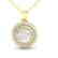 1 CTW Micro Pave VS/SI Diamond Solitaire Necklace Halo