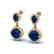 7 CTW Sapphire & Micro Pave VS/SI Diamond Earrings