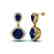 7 CTW Sapphire & Micro Pave VS/SI Diamond Earrings - 2