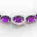 72 CTW Amethyst & VS/SI Diamond Tennis Micro Pave Halo