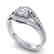 1.05 CTW Certified VS/SI Diamond Art Deco Ring 18K - 2