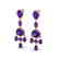 16 CTW Amethyst Earrings Designer Vintage 10K Rose Gold
