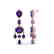 16 CTW Amethyst Earrings Designer Vintage 10K Rose Gold - 2