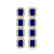 12.33 CTW Sapphire & Diamond Halo Earrings 10K Yellow