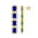 12.33 CTW Sapphire & Diamond Halo Earrings 10K Yellow - 2