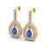 2.25 CTW Tanzanite & Micro Pave VS/SI Diamond Earrings