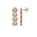 5.33 CTW Oval Diamond Designer Earrings 18K Rose Gold - 2