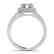 1.1 CTW Certified VS/SI Diamond Solitaire Halo Ring 14K - 2