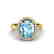 3 CTW Sky Blue Topaz & Micro Pave VS/SI Diamond Ring