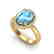 3 CTW Sky Blue Topaz & Micro Pave VS/SI Diamond Ring - 2