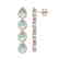 7.41 CTW Aquamarine & Diamond Halo Earrings 10K Rose - 2
