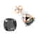 12 CTW Cushion Cut Black VS/SI Diamond Designer Stud - 2
