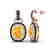 5 CTW Citrine & Black Micro Pave VS/SI Diamond Earrings - 2