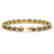10.11 CTW Garnet & Diamond Halo Bracelet 10K Yellow - 2