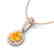 2 CTW Citrine & Micro Pave VS/SI Diamond Necklace