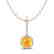 2 CTW Citrine & Micro Pave VS/SI Diamond Necklace - 2