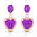 8 CTW Amethyst & VS/SI Diamond Designer Heart Earrings