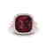 6 CTW Garnet And Micro Pave Halo VS/SI Diamond Ring