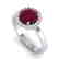 2 CTW Ruby & Halo VS/SI Diamond Micro Pave Ring - 2