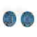 18 CTW London Blue Topaz Designer Solitaire Stud