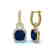 6 CTW Sapphire & Micro Pave VS/SI Diamond Earrings 18K - 2