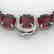 87 CTW Garnet & VS/SI Diamond Halo Micro Pave Necklace