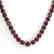 87 CTW Garnet & VS/SI Diamond Halo Micro Pave Necklace - 2