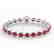 37 CTW Ruby & VS/SI Diamond Eternity Tennis Micro Halo - 2