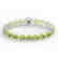 32 CTW Peridot & VS/SI Diamond Tennis Micro Pave Halo - 2