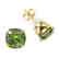 12 CTW Cushion Cut Green Tourmaline Designer Stud - 2