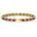 11.58 CTW Ruby & Diamond Halo Bracelet 10K Yellow Gold - 2
