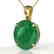 9 CTW Emerald Designer Solitaire Necklace 18K Yellow