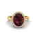 2.50 CTW Garnet And Micro Pave VS/SI Diamond Ring Halo