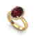 2.50 CTW Garnet And Micro Pave VS/SI Diamond Ring Halo - 2
