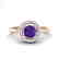 0.75 CTW Amethyst & Micro Halo VS/SI Diamond Ring 14K