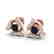 0.92 CTW Black & Micro Pave VS/SI Diamond Halo Earrings