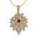 3 CTW Ruby & Micro Pave VS/SI Diamond Designer Necklace - 2