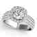 1.8 CTW Certified VS/SI Diamond Solitaire Halo Ring 14K