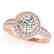 1.11 CTW Certified VS/SI Diamond Solitaire Halo Ring